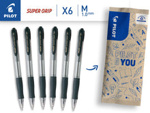 Carica l'immagine nel visualizzatore di Gallery, PILOT - 6 Super Grip - Penna a Sfera Retrattile e Ricaricabile - Nero