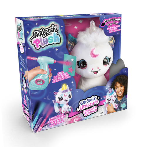 Rocco Giocattoli Airbrush Plush Cosmic Unicorn