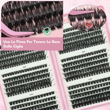 Carica l'immagine nel visualizzatore di Gallery, VEGCOO 560 Pezzi Ciglia Finte Extension Ciglia, 60/80/100D Curl Ciglia Finte Ciuffetti, 8-16mm Kit di Extension per Cigl