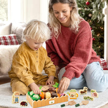 Carica l'immagine nel visualizzatore di Gallery, HERSITY Giochi Legno per Bambini 2 anni, Verdure Giocattolo Fattoria Gioco