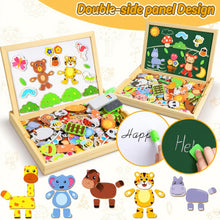 Carica l'immagine nel visualizzatore di Gallery, COOLJOY 120+ Pezzi Puzzle Bambini 3 Anni, Puzzle Magnetico, Giochi Montessori, Giochi Bambini 2 3 4 Anni, Modello di Ani