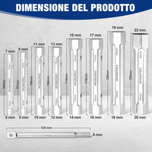 Carica l'immagine nel visualizzatore di Gallery, WORKPRO Set di Chiavi a Tubo, Set di Chiavi a Tubo da 9 Pezzi