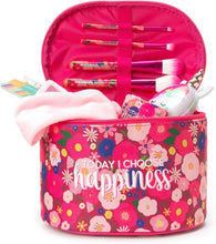 Carica l'immagine nel visualizzatore di Gallery, Legami - Beauty Case, Borsa per Trucchi spaziosa, Chiusura a Zip, Tasche interne, Fascette porta Pennelli, da viaggio, 21x19 cm, Tema Flowers