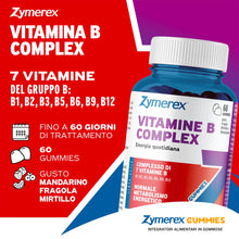Carica l'immagine nel visualizzatore di Gallery, Zymerex VITAMINE B COMPLEX Gummies | 60 gommose | Metabolismo energetico | Sistema immunitario | Energia quotidiana | Se