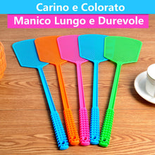Carica l'immagine nel visualizzatore di Gallery, Scacciamosche,Paletta Mosche in Plastica da 5 Pezzi con Manico Lungo,Controllo dei Parassiti Manuale Scacciamosche,Color