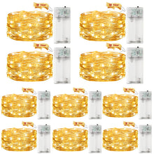 Carica l'immagine nel visualizzatore di Gallery, ALEGRE 10 pezzi di luci a LED alimentate a batteria con timer, 3 m, 30 LED, filo di rame micro, ghirlanda luminosa con t