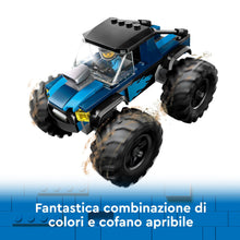 Carica l&#39;immagine nel visualizzatore di Gallery, LEGO City Monster Truck Blu, Giocattolo Fuoristrada Off-Road da Costruire, Giochi per Bambini e Bambine da 5 Anni in su con Costruzioni, Regalo Divertente con Minifigure del Pilota del Veicolo 60402