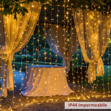Carica l'immagine nel visualizzatore di Gallery, Zorela 600 LED 6Mx3M Tenda Luminosa Natale Esterno Interno Prolungabile Luci di Natale IP44 Impermeabile con 8 Modalità Tenda Luci Esterno per Natale, Giardino e Matrimonio