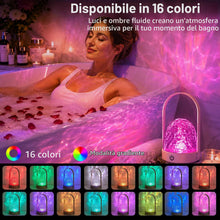 Carica l'immagine nel visualizzatore di Gallery, Lampada da doccia impermeabile, proiettore luminoso con 16 colori, lampada da doccia con touch e telecomando, lampada da