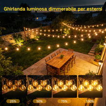 Carica l'immagine nel visualizzatore di Gallery, Catena Luminosa Esterno 20M, Impermeabile Luci da Esterno Giardino, LED Lampadine da Esterno Giardino Dimmerabile con Te