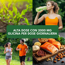 Carica l'immagine nel visualizzatore di Gallery, Green Naturals Glicina 2.000 mg al giorno – 180 capsule