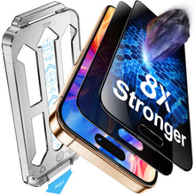 Carica l'immagine nel visualizzatore di Gallery, Tentoki 2 Pezzi Privacy Pellicola per iPhone 16 Pro/iPhone 17 (6.3'), Compatibile con Face ID, Durezza 9H+ Protezione Sc