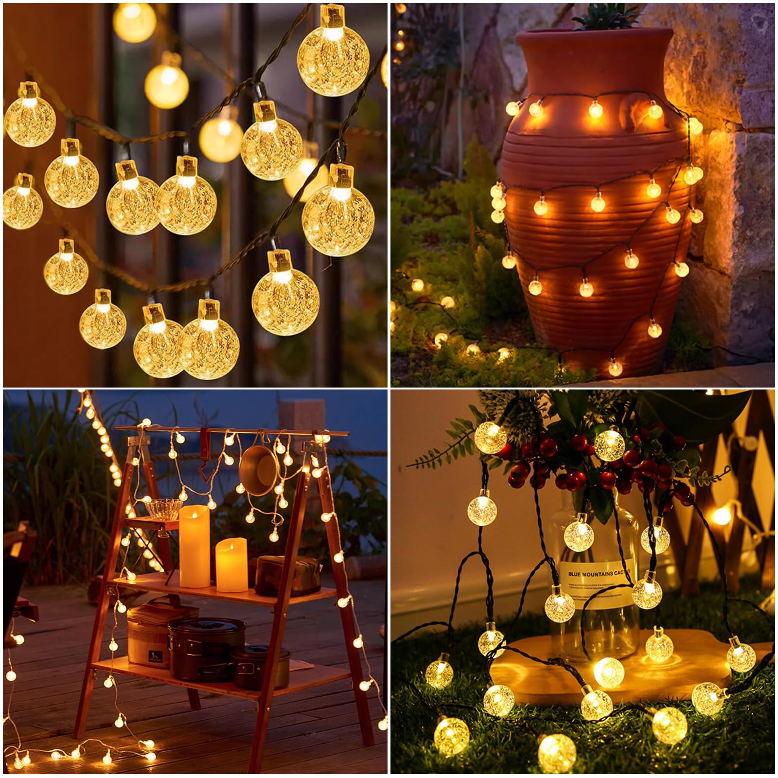 Stringa luminosa solare da 2 pezzi, 10 m, 100 LED, 8 modalità, adatta per albero di Natale, giardino, decorazione balcone, bianco freddo | Leroy Merlin Stringa luminosa solare da 2 pezzi, 10 m, 100 LED, 8 modalità, adatta per albero di Natale, giardino, decorazione balcone, bianco freddo | Leroy Merlin