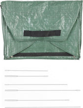 Carica l'immagine nel visualizzatore di Gallery, Maximex Raccoglitore di Foglie XL raccoglifoglie con Bordo spazzante Ecologico in plastica PP e Fibra di Vetro Verde 50x35x75 cm per Giardinaggio