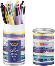 Carica l'immagine nel visualizzatore di Gallery, BIC 4 Colours Decor Box, Penne Colorate a Sfera, a Scatto, Set Cancelleria con 8 Penne BIC Multicolore, Punta Media, Ide
