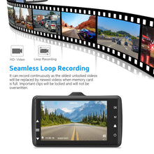 Carica l'immagine nel visualizzatore di Gallery, Dash Cam Auto con 32G SD, BOOGIIO 1080P FHD Dash Cam Schermo IPS da 3 Pollici Grandangolo 170° Dashcam con WDR, G-Sensor, Monitoraggio del Parcheggio, Registrazione in Loop, Rilevamento del Movimento