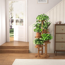 Carica l'immagine nel visualizzatore di Gallery, Bamworld Porta Piante da Interno in Legno Multi 5 Livello, Perfetto per Arredo Casa e Giardino Esterno, Supporto Fiorier