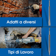 Carica l'immagine nel visualizzatore di Gallery, S&amp;R Set di 4 Scalpelli SDS-Plus per Piastrelle Muratura e Calcestruzzo