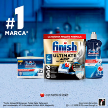 Carica l'immagine nel visualizzatore di Gallery, Finish Ultimate PLUS Infinity Shine Pastiglie Lavastoviglie al Limone, 105 Capsule con Scudo Protettivo contro lo Sporco e i Residui Incrostati