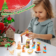 Carica l'immagine nel visualizzatore di Gallery, Geebiiny Calendario Avvento 2024, Presepe Bambini Calendario Avvento per Bambini Calendario di Avvento Presepe Accessori Calendario dell Avvento Regalo di Natale Calendario Avvento Bambino Bambina