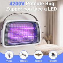 Carica l'immagine nel visualizzatore di Gallery, Lampada Antizanzare Elettrica 4200V, 2x15W LED, Zanzariera Elettrica