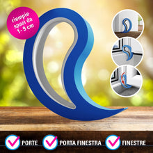 Carica l'immagine nel visualizzatore di Gallery, Stoppy, Stoppi, Fermafinestre, Fermafinestra, Fermaporte, Fermaporta, set di 2 (disponibile in 14 colori) (Bianco)