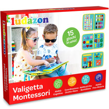 Carica l&#39;immagine nel visualizzatore di Gallery, LUDAZON® Valigetta Montessori per lo Sviluppo delle Capacità Intellettive, Busy Board 1 2 3 4 5 Anni, Intrattiene per ore a Casa, al Ristorante, e in Viaggio. GUARDA IL VIDEO