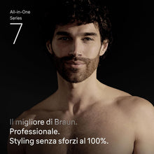 Carica l'immagine nel visualizzatore di Gallery, Braun Rasoio Elettrico Barba e Capelli Serie 7, Accessori AIO7585 Grigio