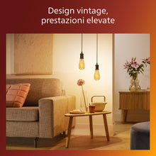 Carica l'immagine nel visualizzatore di Gallery, Philips Vintage Amber Spiral ST64 Bulb, Dimmable, Flicker-Free, EyeComfort, 270 Lumen, Flame (1800 K), 3.1 W=25 W, E27 B
