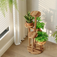 Carica l'immagine nel visualizzatore di Gallery, Bamworld Porta Piante da Interno in Legno Multi 5 Livello, Perfetto per Arredo Casa e Giardino Esterno, Supporto Fiorier