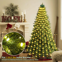 Carica l'immagine nel visualizzatore di Gallery, AGOTD Luci Albero di Natale 2,5 m, 16 Ghirlande 400 LED, Mantello 8 Modalità, Cascata per Interno Esterno, Bianco Caldo