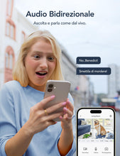 Carica l'immagine nel visualizzatore di Gallery, GNCC 2K Telecamera WiFi Interno 2.4/5GHz Visione Notturna Nero(Pack da 1)