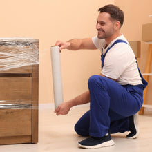 Carica l'immagine nel visualizzatore di Gallery, Raylu Paper - Film per imballaggio industriale e per pallettizzare, rotolo di carta film resistente in plastica ad alta elasticità per traslochi e spedizioni (Trasparente, 1 pezzo ECO)