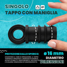 Carica l'immagine nel visualizzatore di Gallery, DOJA Barcelona | Tappo Finale Tubo Irrigazione | 16mm | Tappo Fine Linea Ala Gocciolante | 10 Pezzi | Tappo Chiusura Irr
