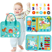Carica l'immagine nel visualizzatore di Gallery, hahaland Montessori Busy Board di Feltro 1 2 3 Anni - Pannello Sensoriale Montessori Board Educativo - Giochi Bimba Bimbo Regalo Bambino Compleanno Natale
