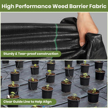 Carica l'immagine nel visualizzatore di Gallery, Velway Telo Pacciamatura 2x10M - 100g/m² Telo Anti Erbacce per Orto, Giardino, Tessuto Permeabile all'Acqu, Stabilizzazi