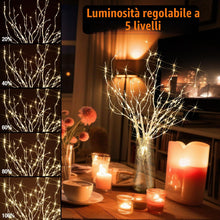 Carica l'immagine nel visualizzatore di Gallery, Luci A Ramo, 3 Pezzi Luci A Ramo Di Betulla Con 144 LED E Spina, 8 Modalità Di Illuminazione, Rami Illuminati Bianco Cal