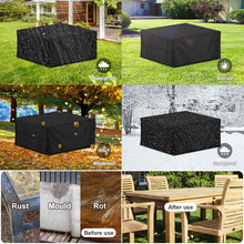 Carica l'immagine nel visualizzatore di Gallery, LAMUNI Copertura Tavolo Esterno 160x100x75cm Copritavolo Rettangolare Copertura Mobili Giardino Impermeabile Telo Copri 
