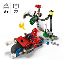 Carica l&#39;immagine nel visualizzatore di Gallery, LEGO Marvel Inseguimento Sulla Moto: Spider-Man vs. Doc Ock, Motocicletta Giocattolo da Costruire per Bambini e Bambine da 6 Anni in su con Shooter e Spara Ragnatele, Idea Regalo di Compleanno 76275