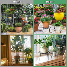 Carica l'immagine nel visualizzatore di Gallery, LATERN 4 Pezzi Supporti per Piante in Metallo, 23CM Supporto per Vasi di Fiori Resistenti Supporto per Contenitori Ripia