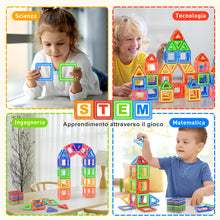 Carica l'immagine nel visualizzatore di Gallery, Lovchil Costruzioni Magnetiche, Blocchi Costruzioni Magnetici, Giochi Magnetici per Bambini 3 4 5 6 7 8 Anni, Montessori STEM, Scelta Regalo Perfetta per Ragazzi e Ragazze dai 3-8 Ann - 40 Pezzi