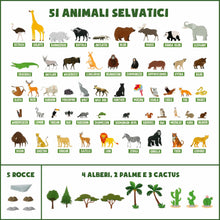Carica l'immagine nel visualizzatore di Gallery, BONNYCO Lavagna Bambini di Feltro con 116 Figure di Animali della Giungla