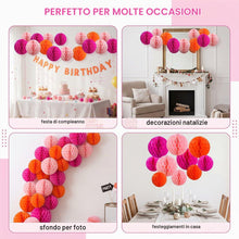 Carica l'immagine nel visualizzatore di Gallery, 12 PCS Sfere di Carta a Nido d'Ape per Decorazioni Feste