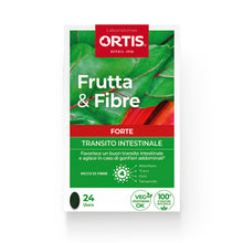 Carica l'immagine nel visualizzatore di Gallery, ORTIS Frutta&amp;Fibre Forte 24 Compresse - Transito Intestinale - Azione Rapida