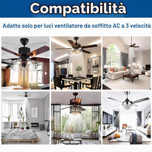 Carica l'immagine nel visualizzatore di Gallery, Kit di Telecomando Universale per Ventilatore da Soffitto, 220V Wireless Ventilatore Lampada Telecomando Kit, con 3 Impo
