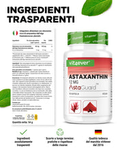 Carica l'immagine nel visualizzatore di Gallery, vit4ever Astaxantina 12 mg AstaGuard® - 90 Capsule Vegane