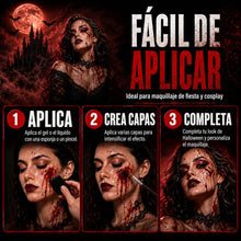 Carica l'immagine nel visualizzatore di Gallery, Sangue Finto Halloween Kit - Lavabile Fake Blood per Trucchi Halloween