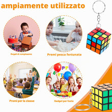 Carica l'immagine nel visualizzatore di Gallery, 30 Pezzi Cubo di Rubik Mini 3x3, Piccoli Rompicapi con Portachiavi Bambini