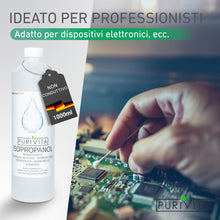 Carica l&#39;immagine nel visualizzatore di Gallery, PURIVITA ISOPROPANOL - Alcool Isopropilico - 99,9% di potere pulente - detergente per casa, l&#39;industria, l&#39;elettronica - sgrassante + solvente - senza residui - non conduttivo Isopropyl Alcohol 0,5-3l