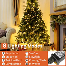 Carica l'immagine nel visualizzatore di Gallery, GARITE - Catena luminosa per albero di Natale, 2 m, 400 LED, con anello e 16 ghirlande, illuminazione a LED, per albero di Natale, catena luminosa per 150 cm, 180 cm, 210 cm, 240 cm